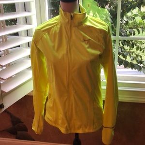 Bright yellow Nike running jacket